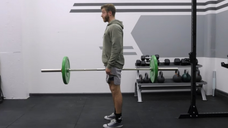 suitcase deadlift with barbell