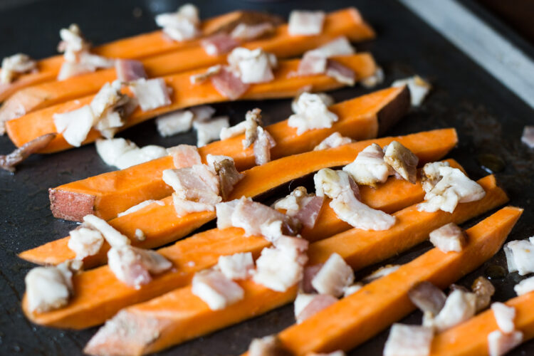 Give Your Carbs a Makeover with Maple Bacon Sweet Potato Fries BarBend