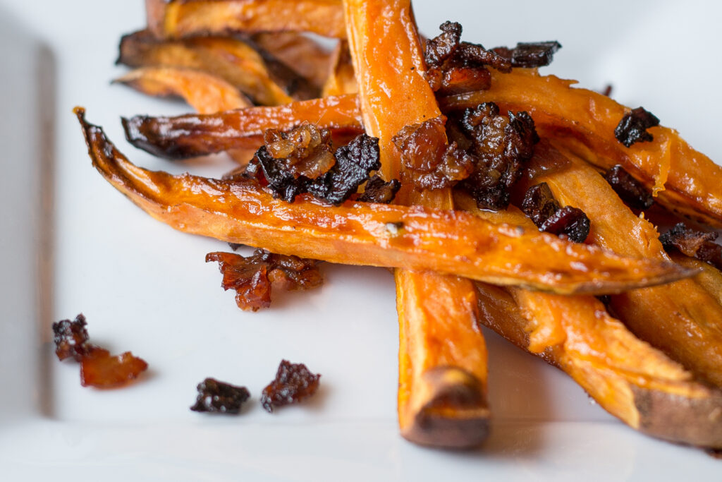 Give Your Carbs a Makeover with Maple Bacon Sweet Potato Fries BarBend