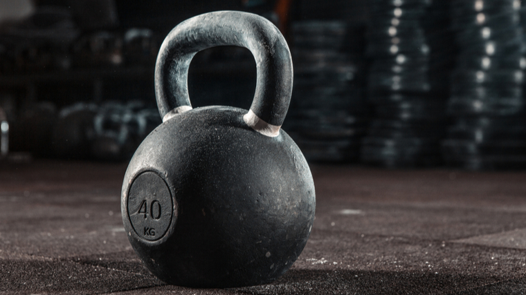 kettlebell in gym 