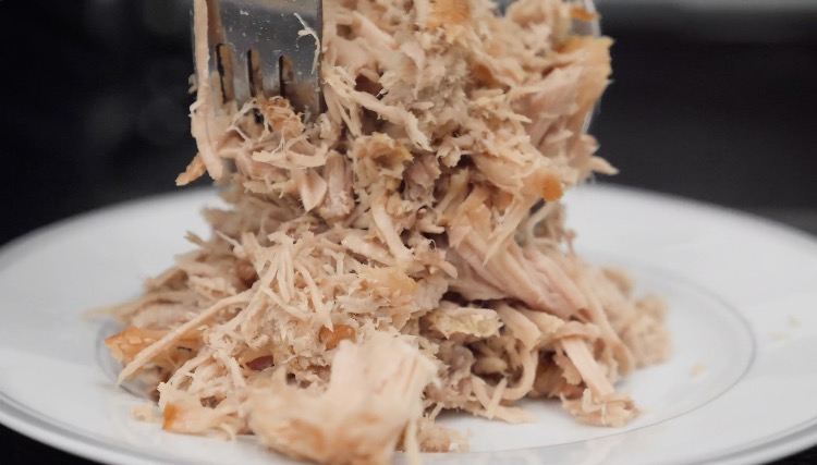 pulled pork plated