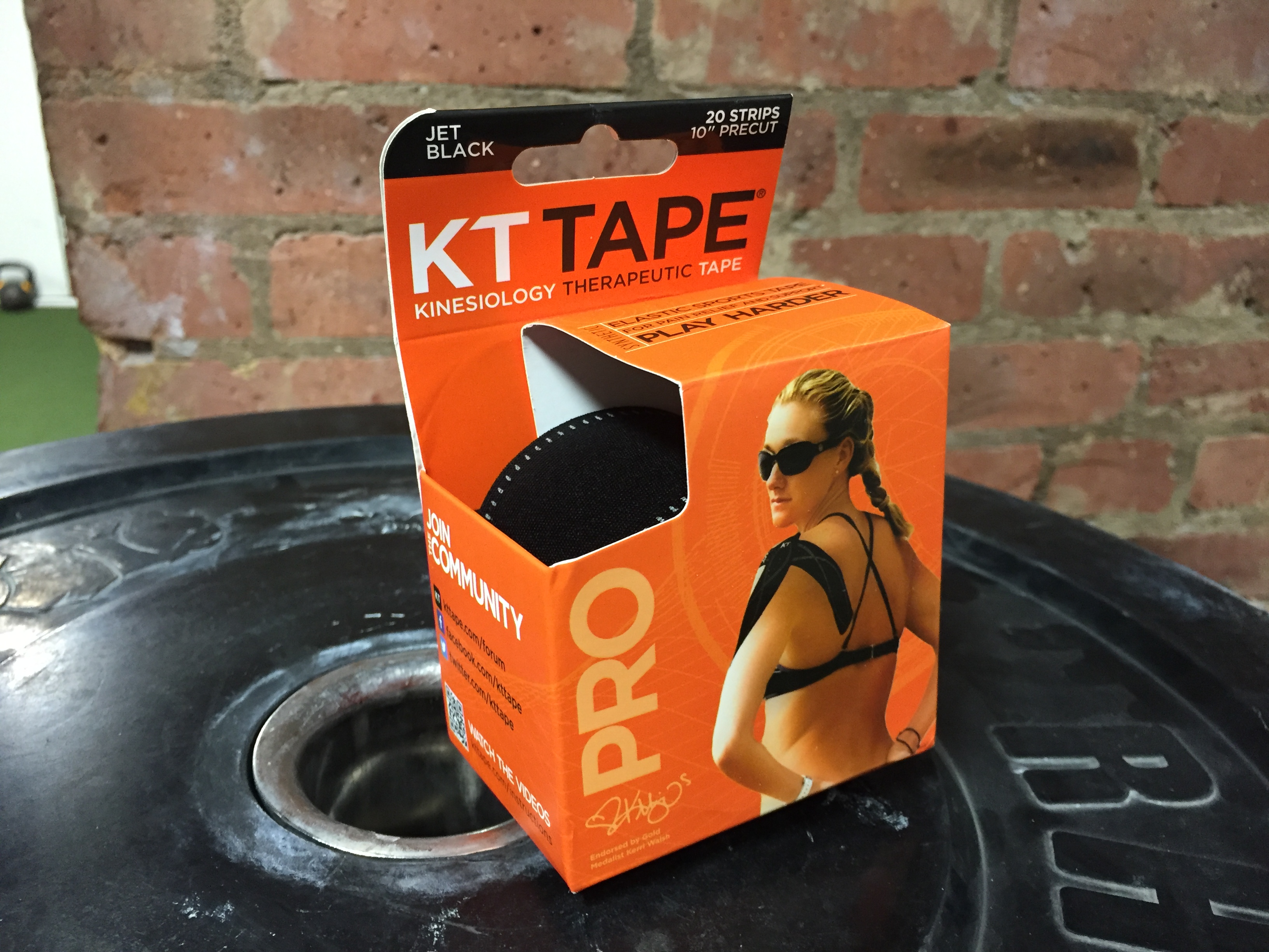 KT TAPE Pro Precut 3 Strip Jet Black Kinesiology Tape - Buy KT