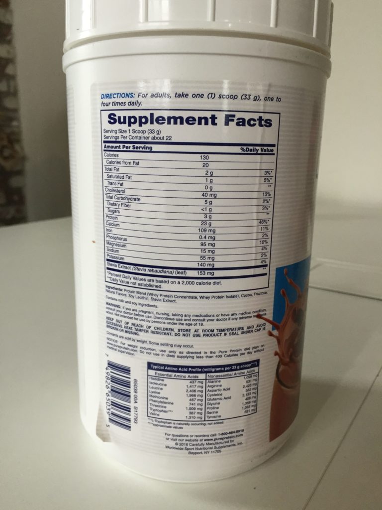 Pure Protein Natural Whey Protein Review — As Good As the Bars?