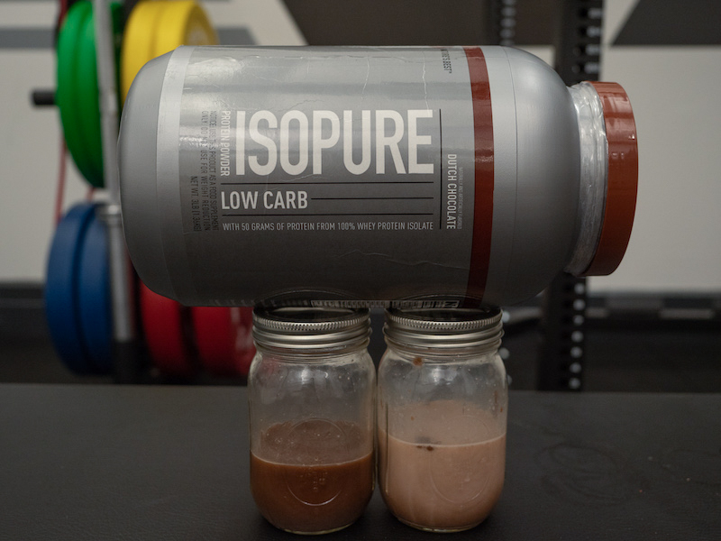 Isopure Low Carb jars