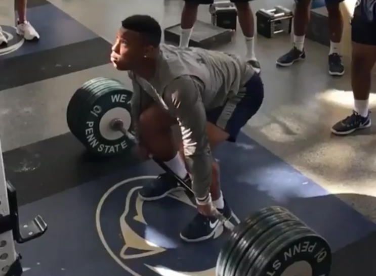 Penn State Running Back Saquon Barkley Just Cleaned 405 Lbs | BarBend