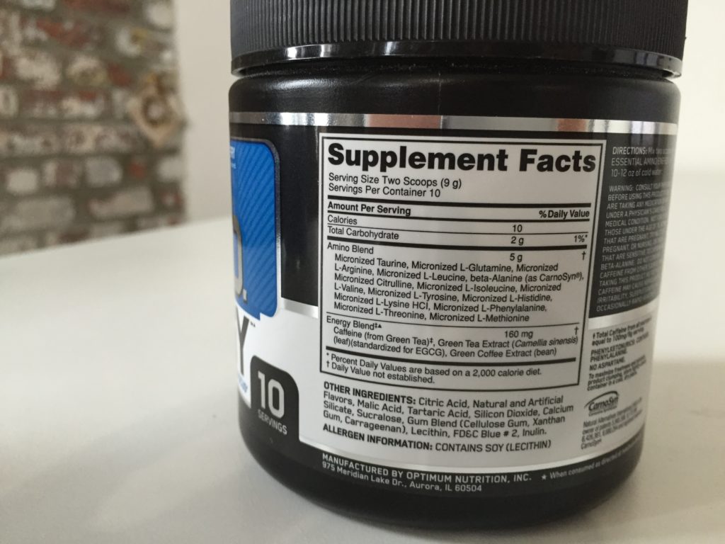 Optimum Essential Amino Energy Ingredients