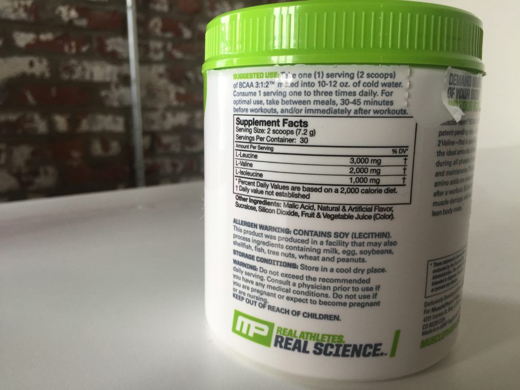 MusclePharm BCAA 312 Recensione