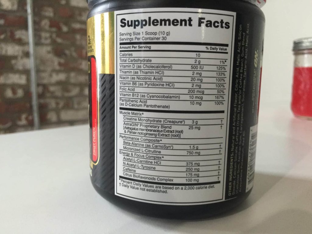 Optimum Nutrition Gold Standard Pre-Workout Review - BarBend