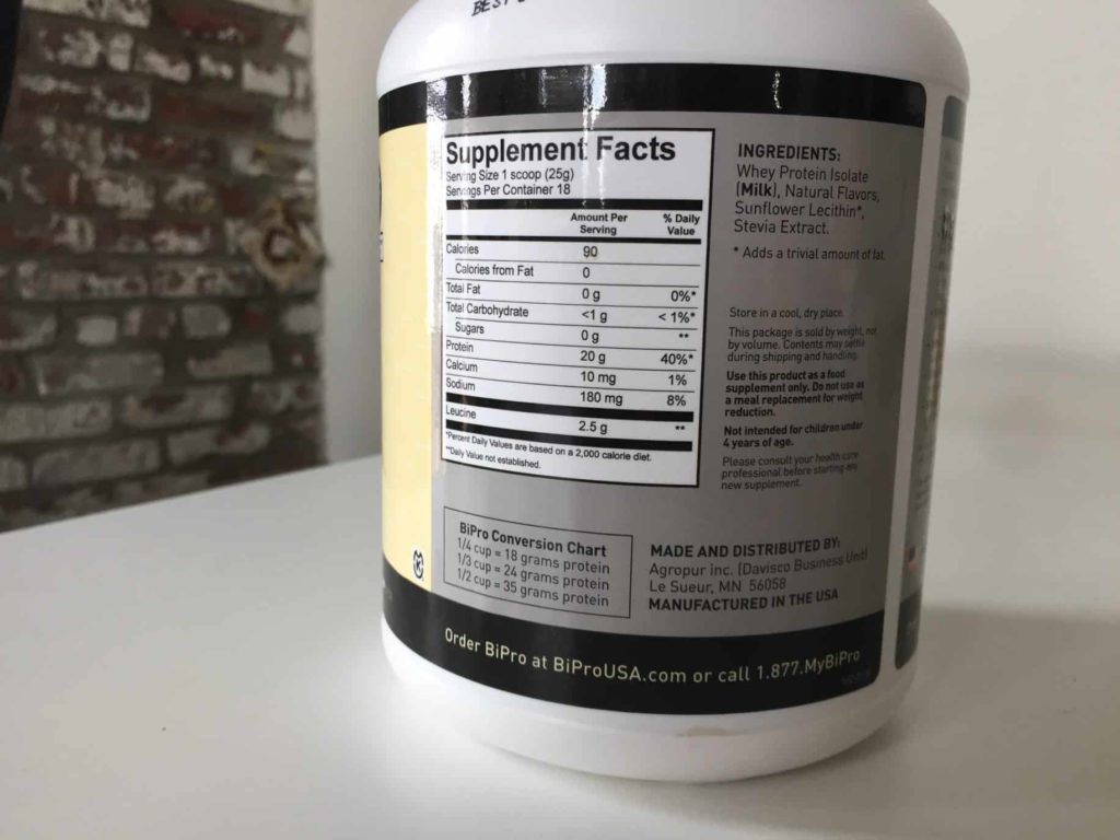 BiPro Whey Protein Isolate Review — No Fat, No Carbs