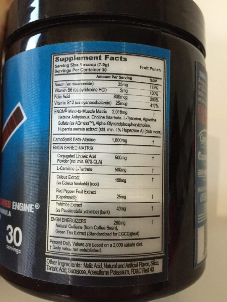 ENGN Shred Pre Workout Thermo 1x 246g Fruit Punch EVLution Nutrition 