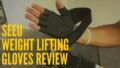 SEEU Men's/Women's Weight Lifting Glove With 17.5" Lifting Strap