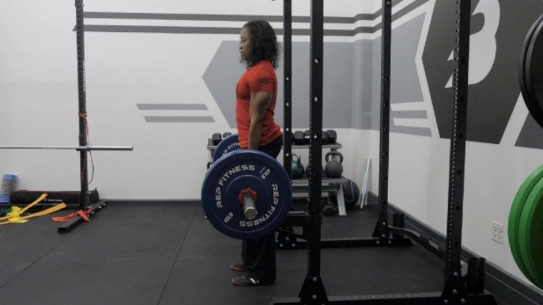 barbell rack pull