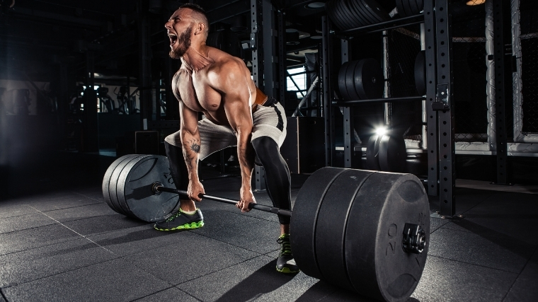 Man doing deadlift