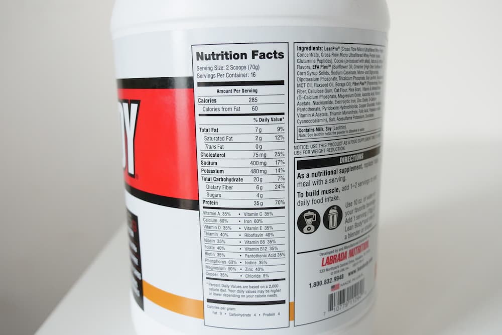 Labrada Nutrition Lean Body Nutrition