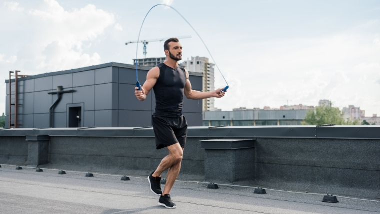 Man jumping rope