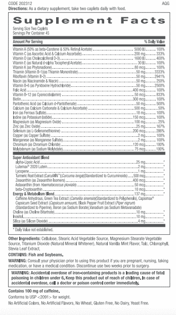 GNC Women's Ultra Mega Energy Metabolism Ingredients