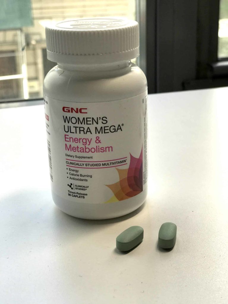 GNC Women's Ultra Mega Energy Metabolism Pill Size