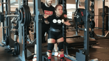 Maria Htee Squats 170kg for Doubles.