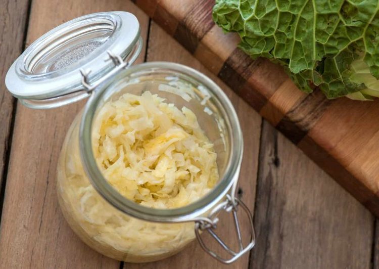 sauerkraut on table