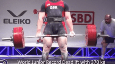 Luke Richardson Sets New Junior World Record With 370kg Deadlift.