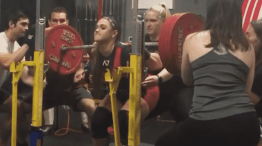 Amanda Lawrence Hits An Unofficial World Record 225kg Squat