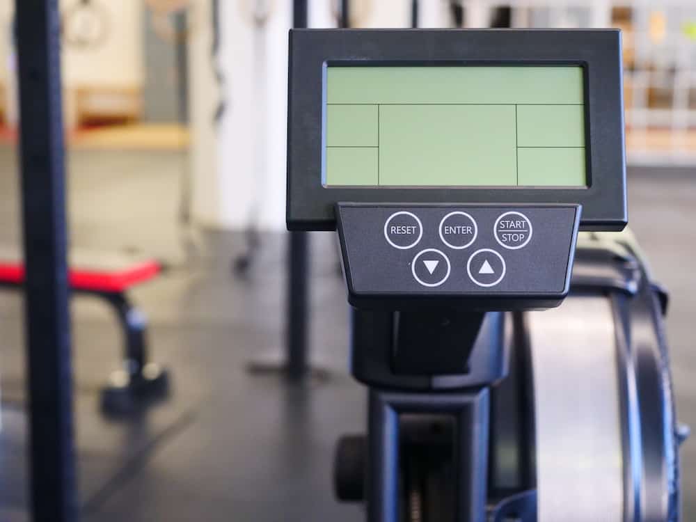 Monitor on an indoor rower