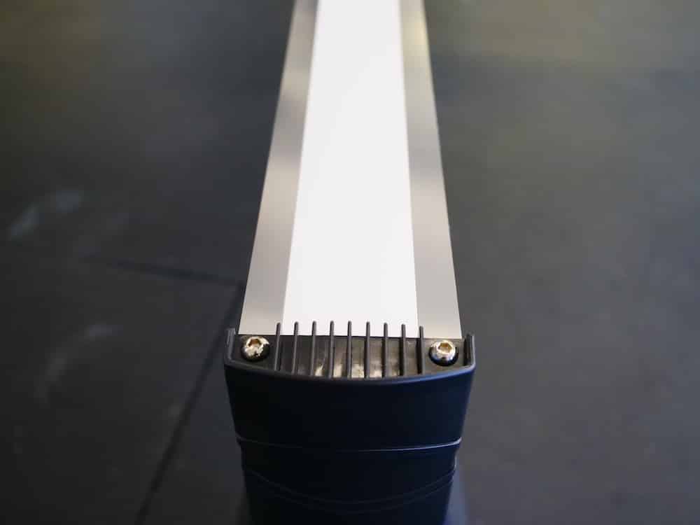 The rail of a rowing machine