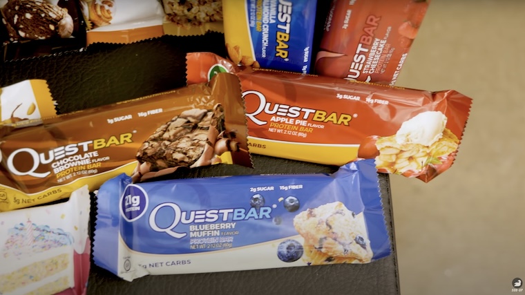 Quest Protein Bars in the BarBend testing facility.