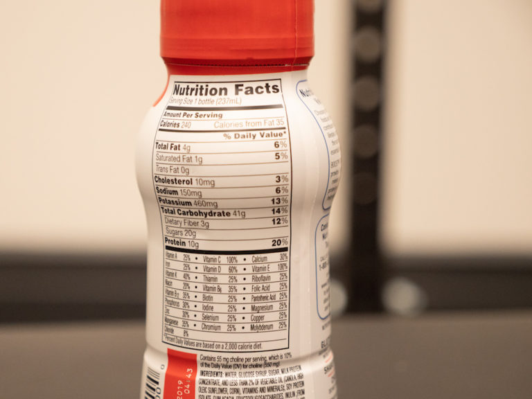 built boost drink mix nutrition facts