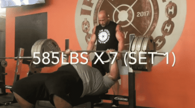 Julius Maddox 585 lb Bench Press Set