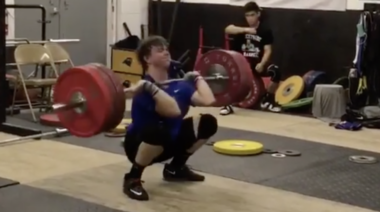 Weightlifter Morgan McCullough Clean & Jerks a Strong 170kg PR