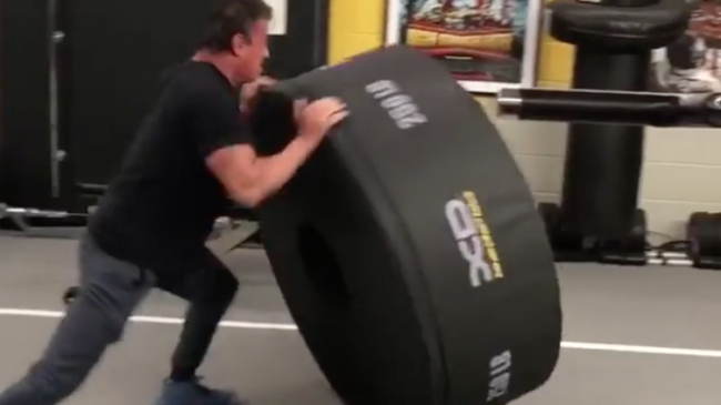 Sylvester Stallone tire flip