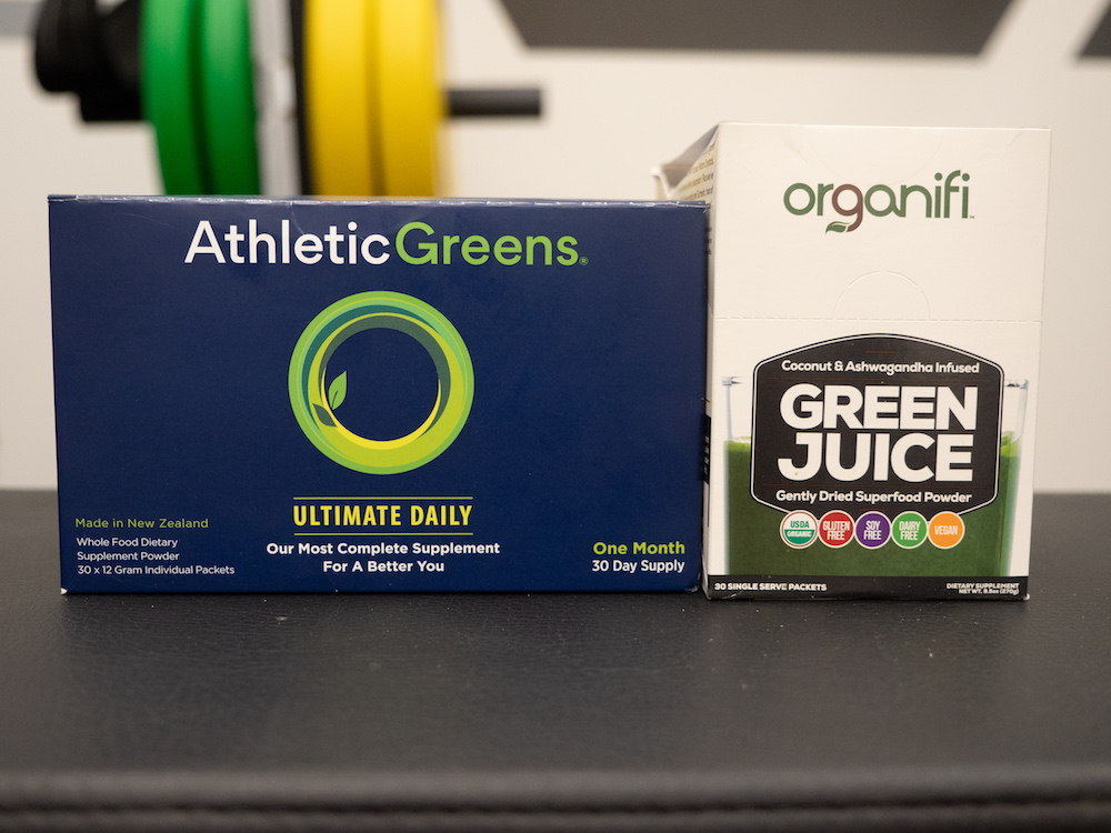 Organifi vs Athletic Greens Packaging