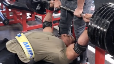 Larry Wheels 605 lb Bench Press PR