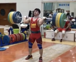 Weightlifter Tian Tao Cleans 230kg