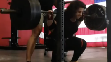 Marianna Gasparyan Squats 185kg for 9 Reps