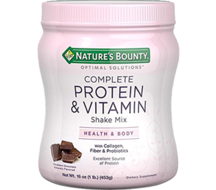  Complete Plant Protein & Vitamin Shake Mix by Nature's Bounty  Optimal Solutions, with Fiber and Probiotics, Plant Based, Decadent  Chocolate, 13 Oz : Health & Household