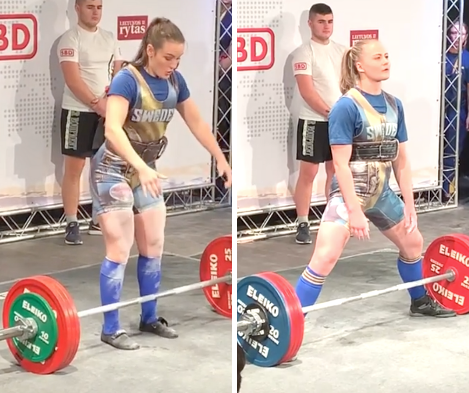Junior Powerlifters Vilma Olsson and Ida Ronn Put On Electric 
