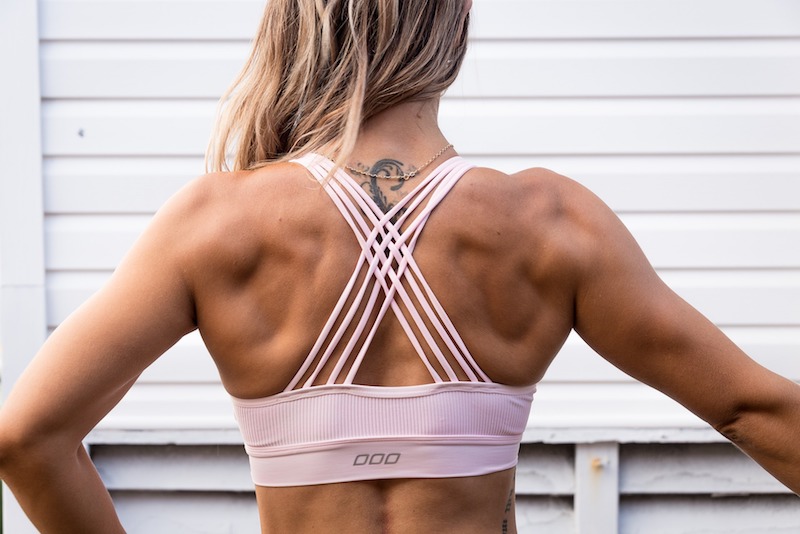 woman muscular back