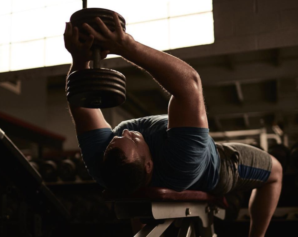 overhead dumbbell pullover