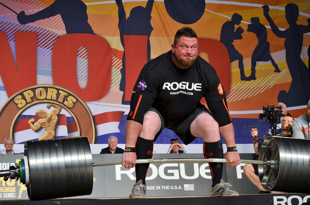 Deadlifting from a strongman