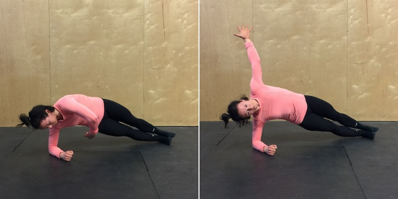 side plank rotations