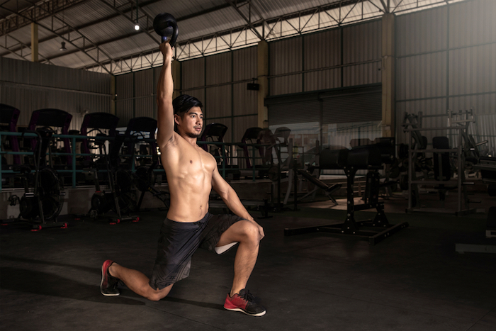 overhead kettlebell