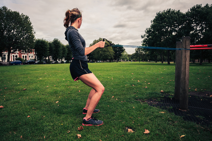 resistance band row 