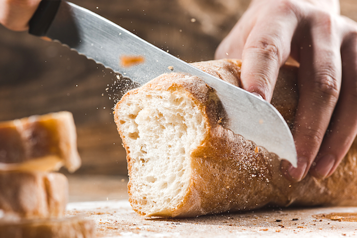 cut bread gluten