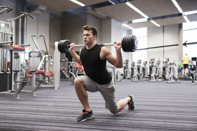 barbell lunge