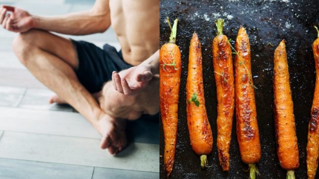carrots and meditating