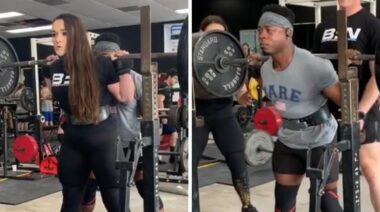Amanda Lawrence and Russel Orhii Squat Session