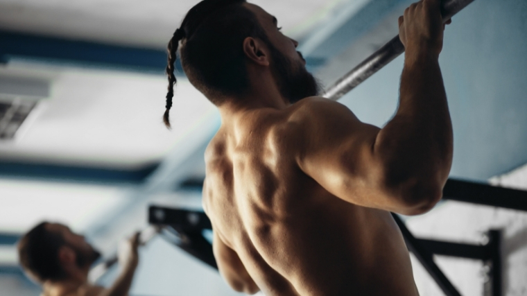 man doing pull-up