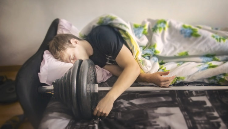 sleeping athlete